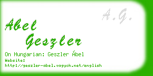 abel geszler business card